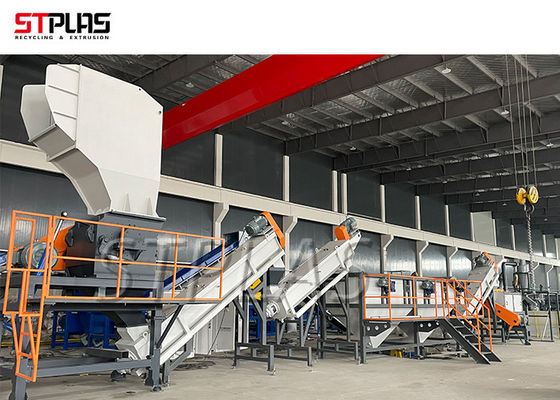 156kw 1000kg/H SUS304 HDPE γραμμή πλύσης για βαρέλια/φιάλες/καλάθια/βαρέλια