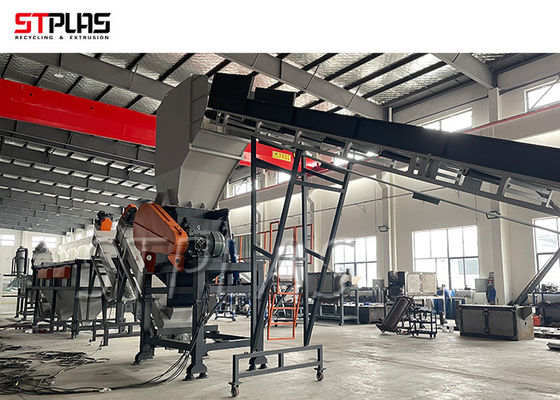 156kw 1000kg/H SUS304 HDPE γραμμή πλύσης για βαρέλια/φιάλες/καλάθια/βαρέλια